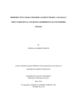 Reproductive character displacement shapes a spatially structured petal color polymorphism in Leavenworthia stylosa