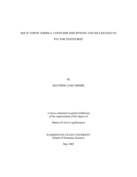 BSE in North America: Consumer perceptions and willingness to pay for tested beef