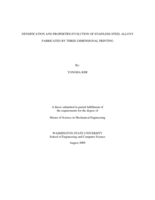 Densification and properties evolution of stainless steel alloys fabricated by three-dimensional printing