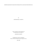 History-based route selection for reactive ad hoc routing protocols