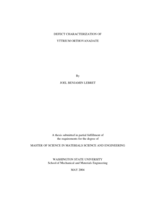 Defect characterization of yttrium orthovanadate