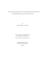 Effect of presynchronization with GnRH for resynchronization on conception rate in lactating dairy cows