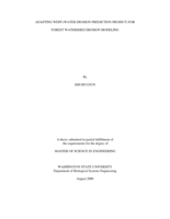 Adapting WEPP (Water Erosion Prediction Project) for forest watershed erosion modeling