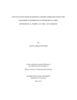 How deviation from traditional gender norms influences the harassment experiences of heterosexual men, heterosexual women, gay men, and lesbians