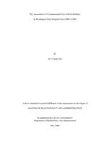 The association of uncompensated care with profitability in Washington state hospitals from 2000 to 2004