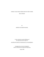 Energy loss characterization of the P3 MEMS heat engine