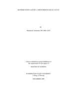Mothers with cancer: a phenomenological study