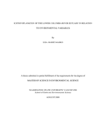 Ichthyoplankton of the Lower Columbia River Estuary in relation to environmental variables