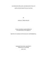 Cue-induced impulsive-like behavior: role of Kappa-opioid receptor activation