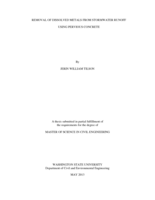 Removal of dissolved metals from stormwater runoff using pervious concrete