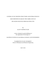 Control of soy protein structures and interactions in biocomposites enabling the fabrication of bio-based solid polymer electrolytes
