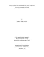 Cover crops to enhance soil productivity in organic vegetable cropping systems