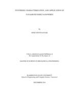 Synthesis, characterization, and application of vanadium oxide nanowires