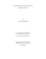 The critical period of weed control in chickpea and lentil