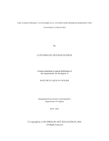 The puzzle project: an example of a computer program designed for teaching literature
