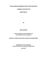 Silver doped resorbable tricalcium phosphate ceramic scaffolds for bone grafts