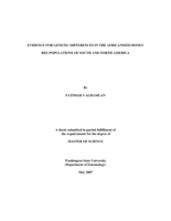 Evidence for genetic differences in the Africanized honey bee populations of South and North America