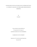 Investigation of crystallization of poly(3-hydroxybutyrate-CO-3-hydroxyvalerates) and their bamboo fiber reinforced composites