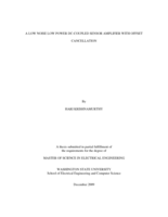 A low noise low power dc-coupled sensor amplifier with offset cancellation