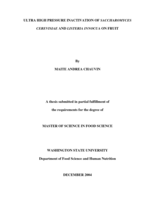 Ultra high pressure inactivation of Saccharomyces cerevisiae and Listeria innocua on fruit
