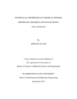 Interfacial properties of chemical bonded phosphate ceramics and sugar maple (Acer saccharum)