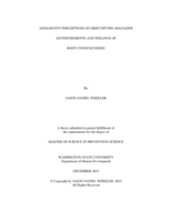 Adolescent perceptions of objectifying magazine advertisements and feelings of body consciousness