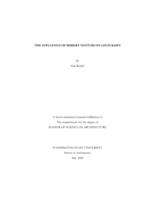 The influence of Robert Venturi on Louis Kahn