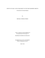 Effects of early life environment on post-metamorphic immune function in wood frogs