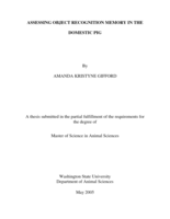Assessing object recognition memory in the domestic pig
