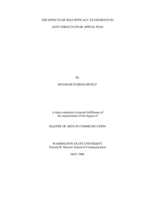 The effects of self-efficacy statements in anti-tobacco fear appeal PSAs