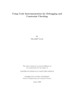 Using code instrumentation for debugging and constraint checking