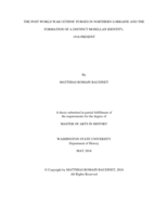 The post World War I ethnic purges in Northern Lorraine and the formation of a distinct Mosellan identity, 1918-present