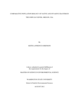 Comparative population biology of native and invasive crayfish in the John Day River, Oregon, USA