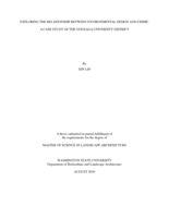 Exploring the relationship between environmental design and crime: A case study of the Gonzaga University district