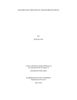 Fragmentary thoughts on the incomplete pieces
