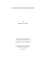 Just war theory: the ethics of revolution