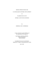 Missed opportunities for cluster based economic development in Washington State's apparel and textile business