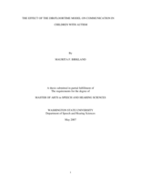 The effect of the DIR/Floortime model on communication in children with autism