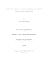 Steady state modeling and analysis of a reversible solid oxide fuel cell based energy storage system