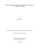 Spatial investigation of mineral transportation characteristics in the state of Washington