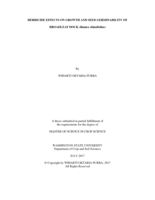 Herbicide effects on growth and seed germinability of broadleaf dock (Rumex obtusifolius)