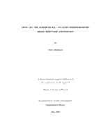 Optically relayed push-pull velocity interferometry resolved in time and position