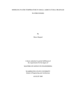 Modeling water temperature in small agricultural drainage watercourses