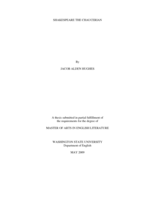 Shakespeare the Chaucerian