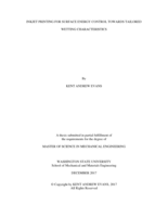 Inkjet printing for surface energy control towards tailored wetting characteristics