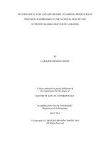 Psychological pain and life history: examining predictors of postpartum depression in the National Heath and Nutrition Examination Survey (NHANES)