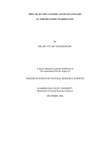 Prey selection and kill rates of cougars in northeastern Washington