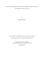 A model for prioritizing chinook salmon habitat remedial action in a watershed of King County, WA