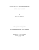 Genetic variation of Wheat streak mosaic virus in the Pacific Northwest