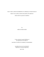 Heavy metal induced inhibition of Aspergillus niger nitrate reductase: Applications for rapid contaminant detection in aqueous samples